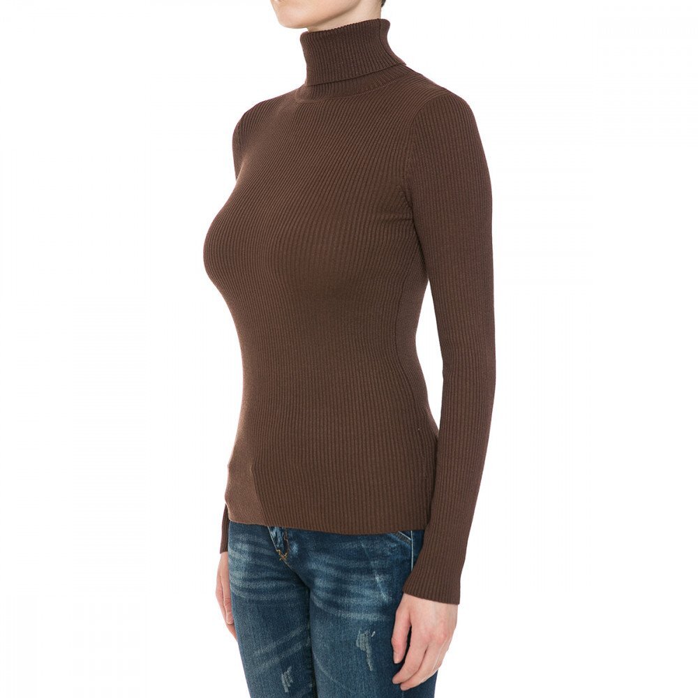 Ambiance TURTLENECK Ribbed LONG SLEEVE FINE-GAUGE SWEATER TOP