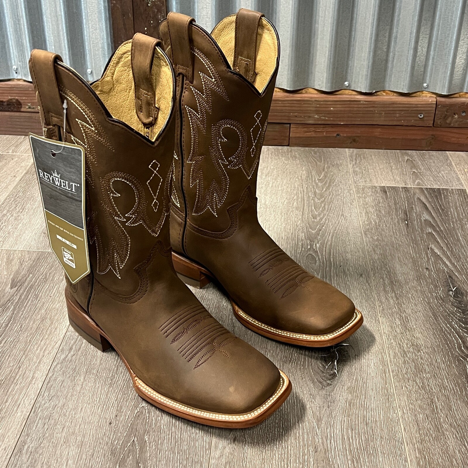 MEN’S RODEO COWBOY BOOTS GENUINE LEATHER 070 CRAZY TAN CUERO BOTAS WESTERN RANCH
