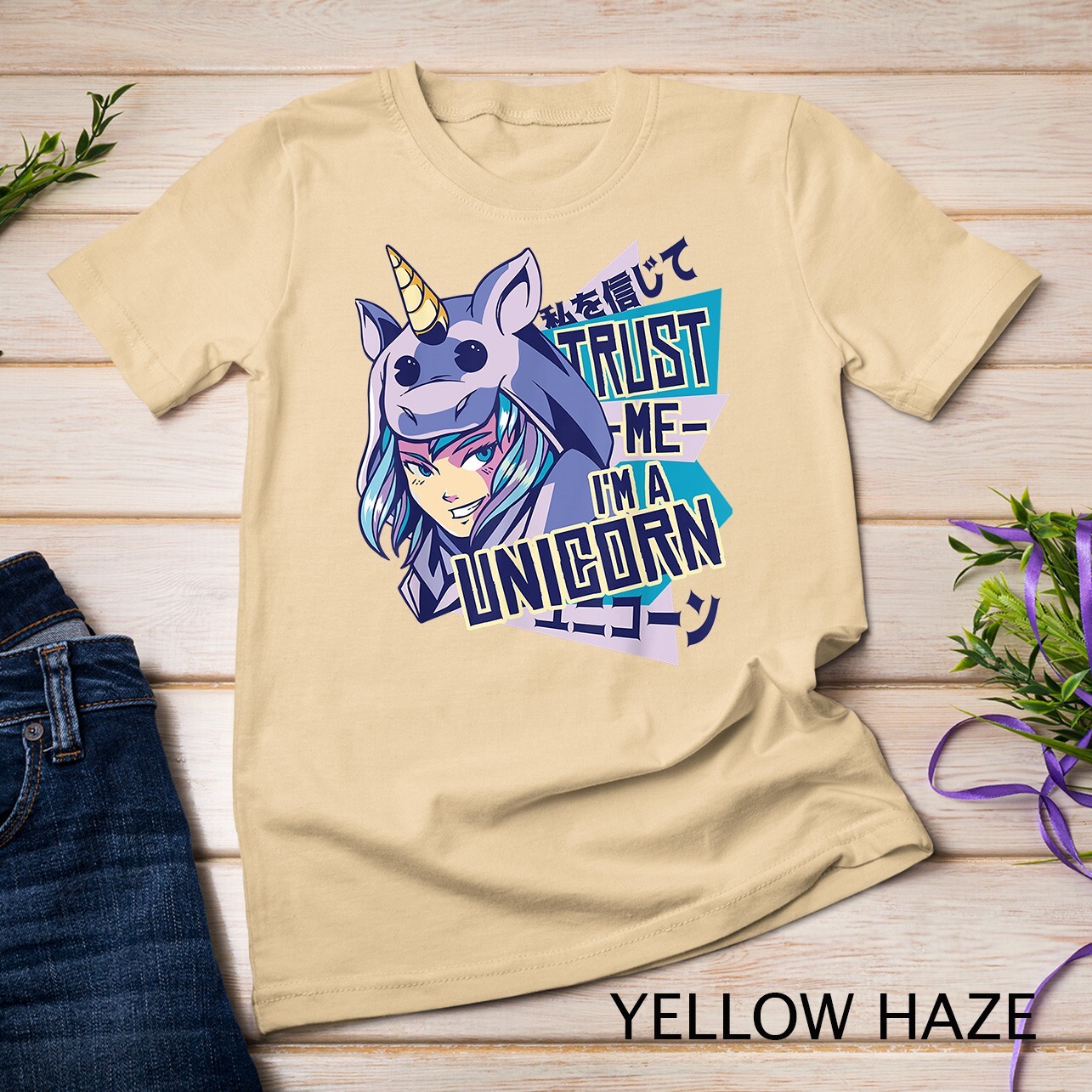 Trust me I’m a unicorn Funny Anime Unicorn Design T-Shirt Unisex T-shirt