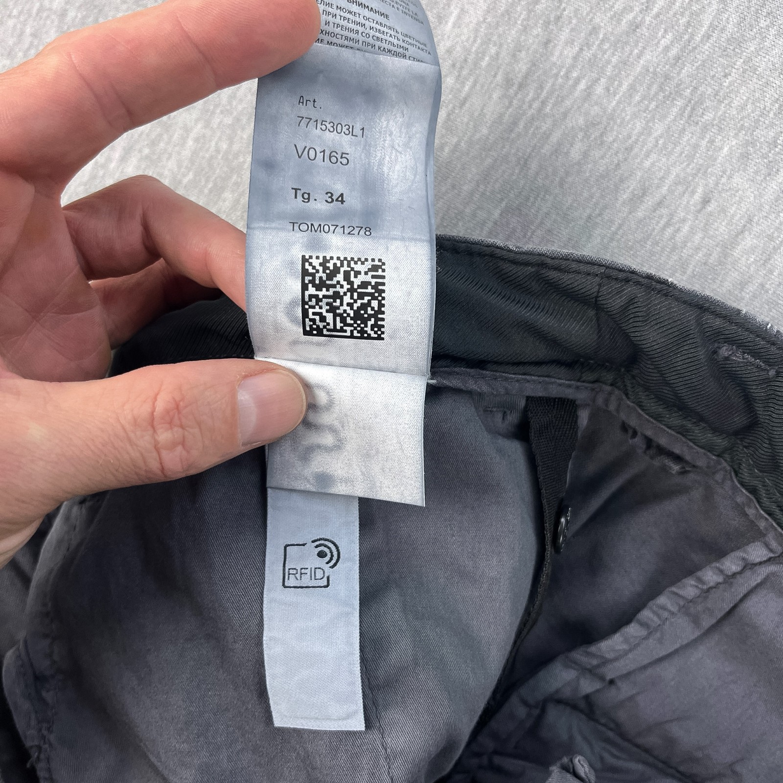 Stone Island Type SL Cargo Trouser Mens W34 *Fits 36×32 Gray Tapered Utility