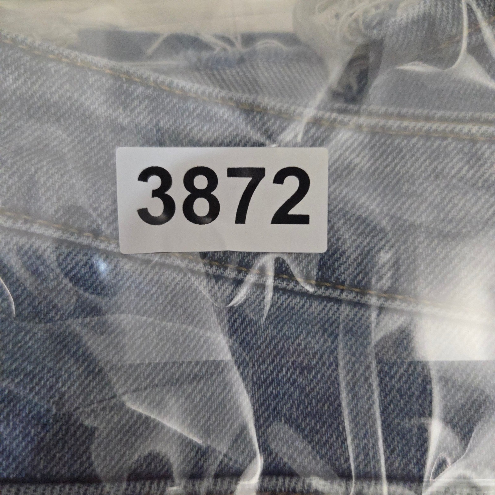 OFLUCK Women Distressed High Rise Straight Leg Jeans Light Wash Raw Hem Size 8