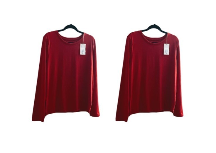 2 Pack-Women’s Red SUPIMA Cotton-Long Sleeve – A New Day T-Shirts Sizes S/M/L