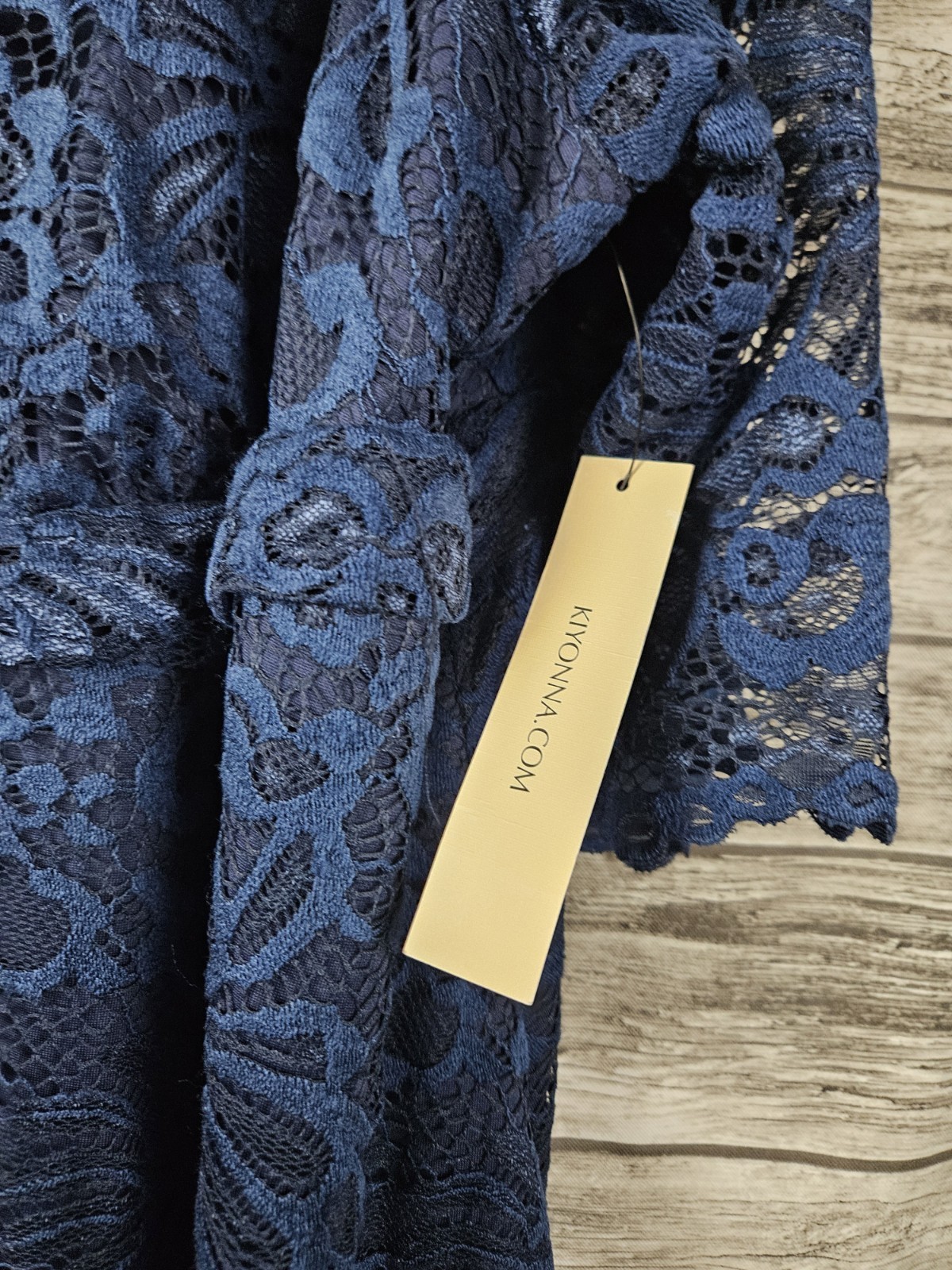 New! Kiyonna Size 5X Blue Elegant Lace Maxi Dress Mother Of The Bride Wedding