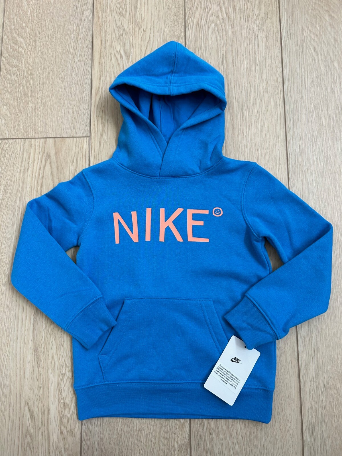 NIKE Youth Boys fleece hoodie, light photo blue size 5 – NWT