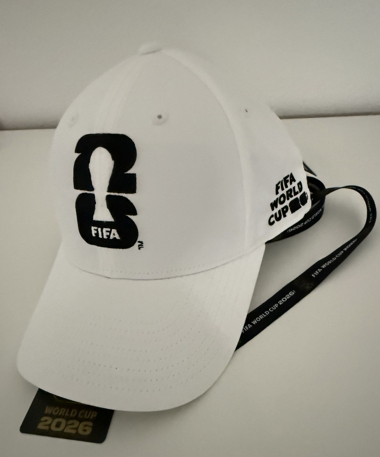 FIFA World Cup 2026 White Logo Embroidered Official Snapback Soccer Hat New