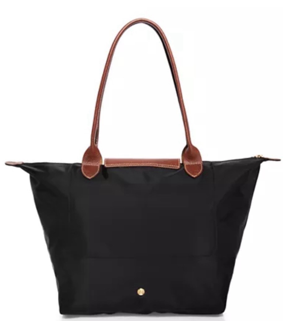 NEW Longchamp Le Pliage Nylon Tote Handbag, Size L Black/Noir