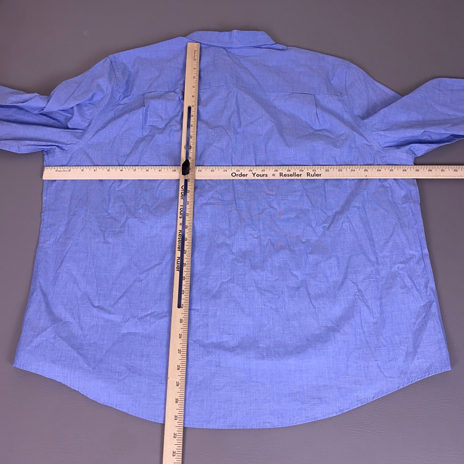 George Button Down Shirt Men’s Size 3XL Blue Classic Fit Wrinkle Resistant New