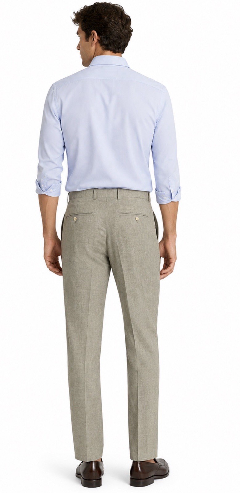 Perry Ellis Portfolio Pants Men’s 40X30 Modern Fit Natural Linen