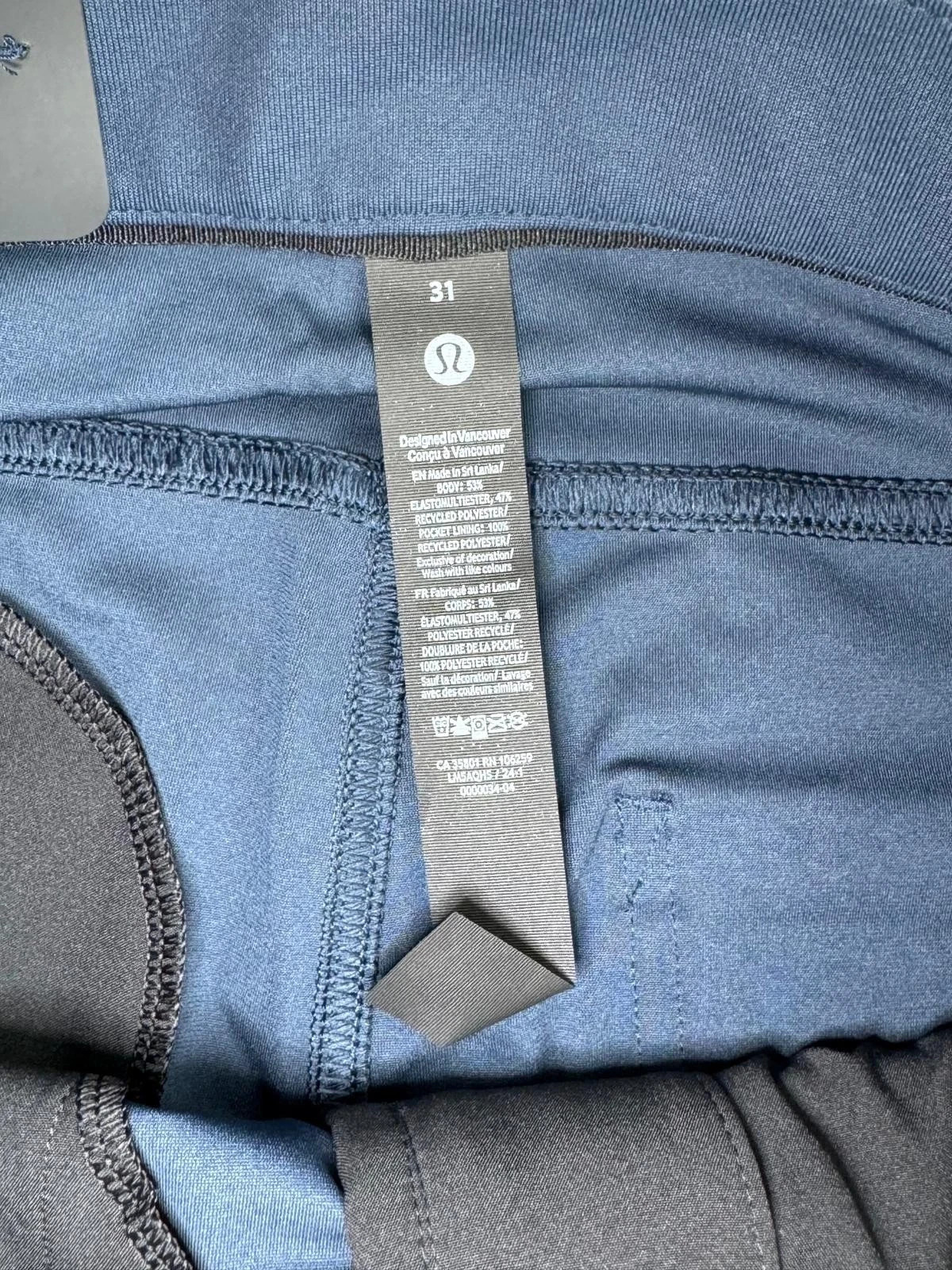 lululemon ABC Classic-Fit 5 Pocket Pant 30L Warpstreme, True Navy. Size 32. NWT