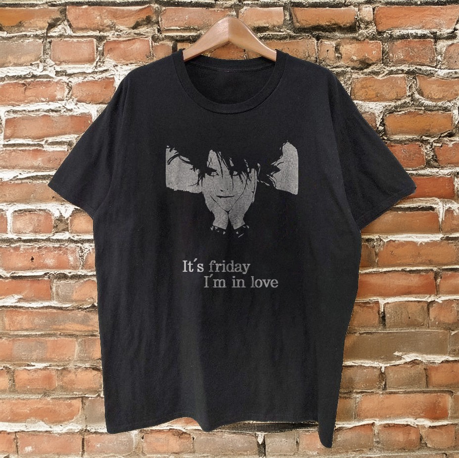 The Cure Robert Smith It’s Friday I’m In Love Unisex Cotton Black Cotton T-shirt