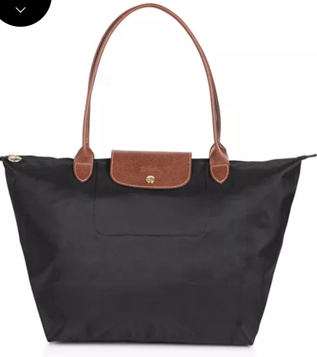 NEW Longchamp Le Pliage Nylon Tote Handbag, Size L Black/Noir