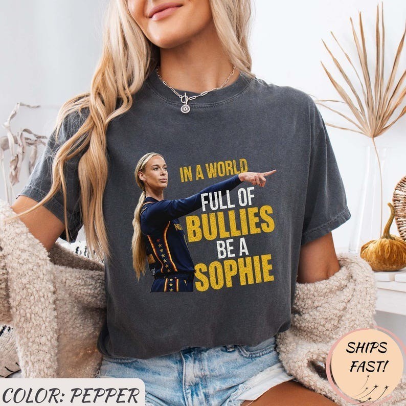 Cunningham Point In A World Full Of Bullies Be A Sophie T Shirt reprint