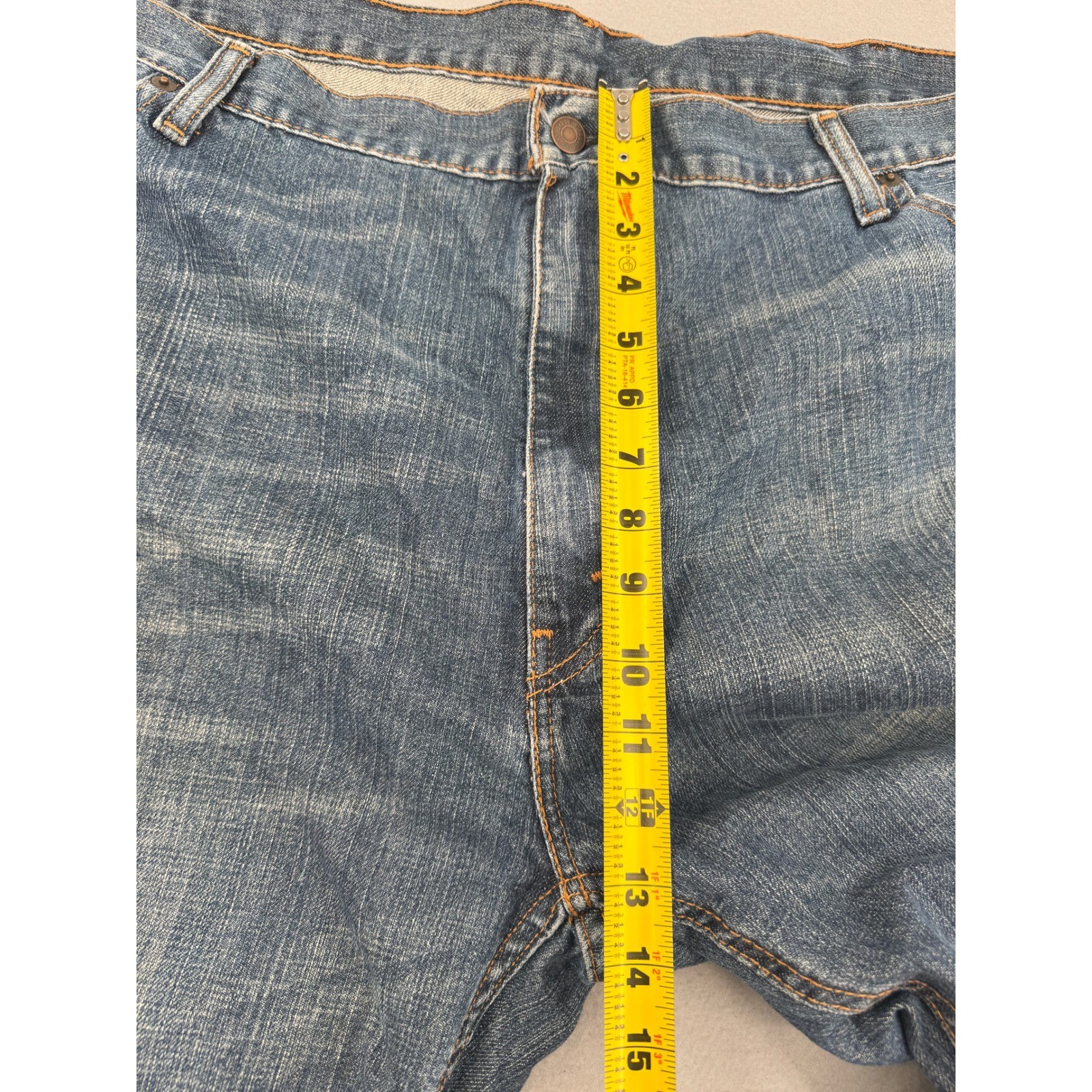 Levis 559 Relaxed Straight Men Blue Denim Jeans 48×30 (48×26) Medium Wash Grunge