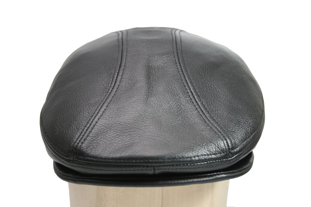 Emstate Genuine Leather Ascot Ivy Flat Cap Made in USA Assorted Colors
