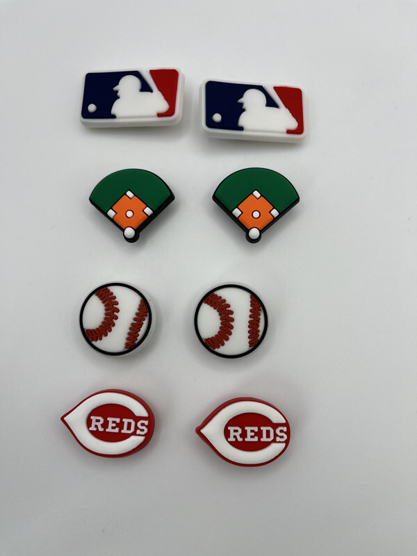 MLB Cincinnati Reds Baseball Team For Crocs Shoe Charms Jibbitz – 8 Pieces