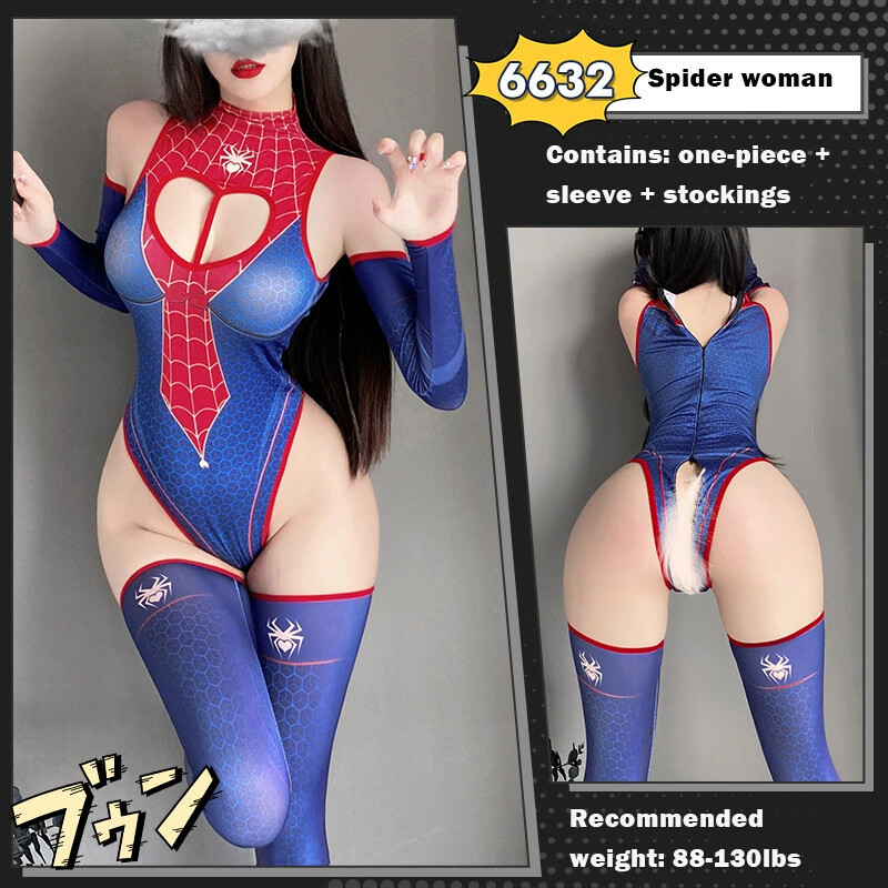 Sexy Lingerie Kit Spiderwoman Women Cosplay Costume Jumpsuit Bodysuit Halloween