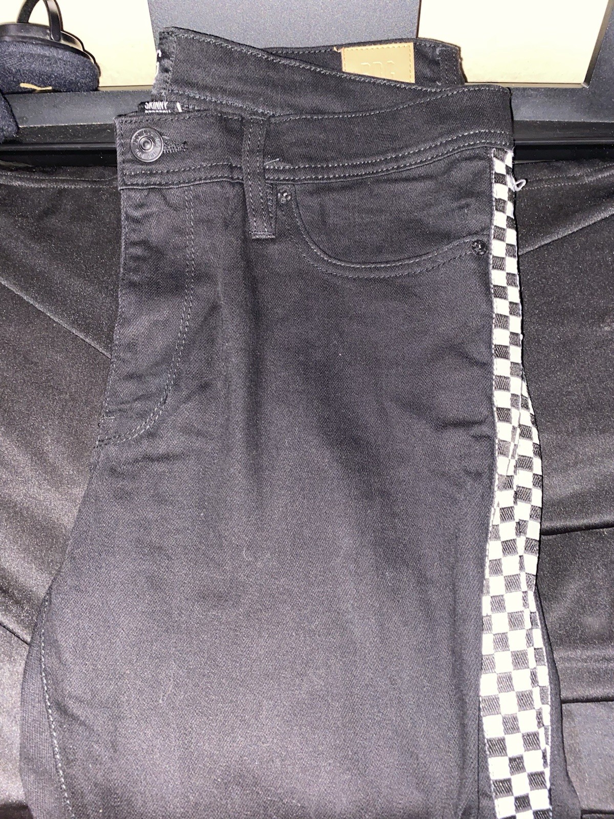 Vintage Urban Outfitters BDG Black Denim Checkered Jeans