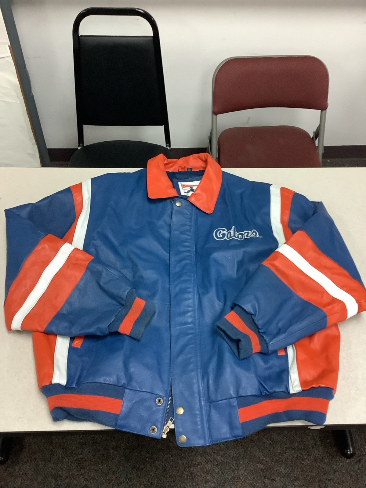 Vintage 90s College Phase University of Florida Gators Leather Jacket Size 2XL