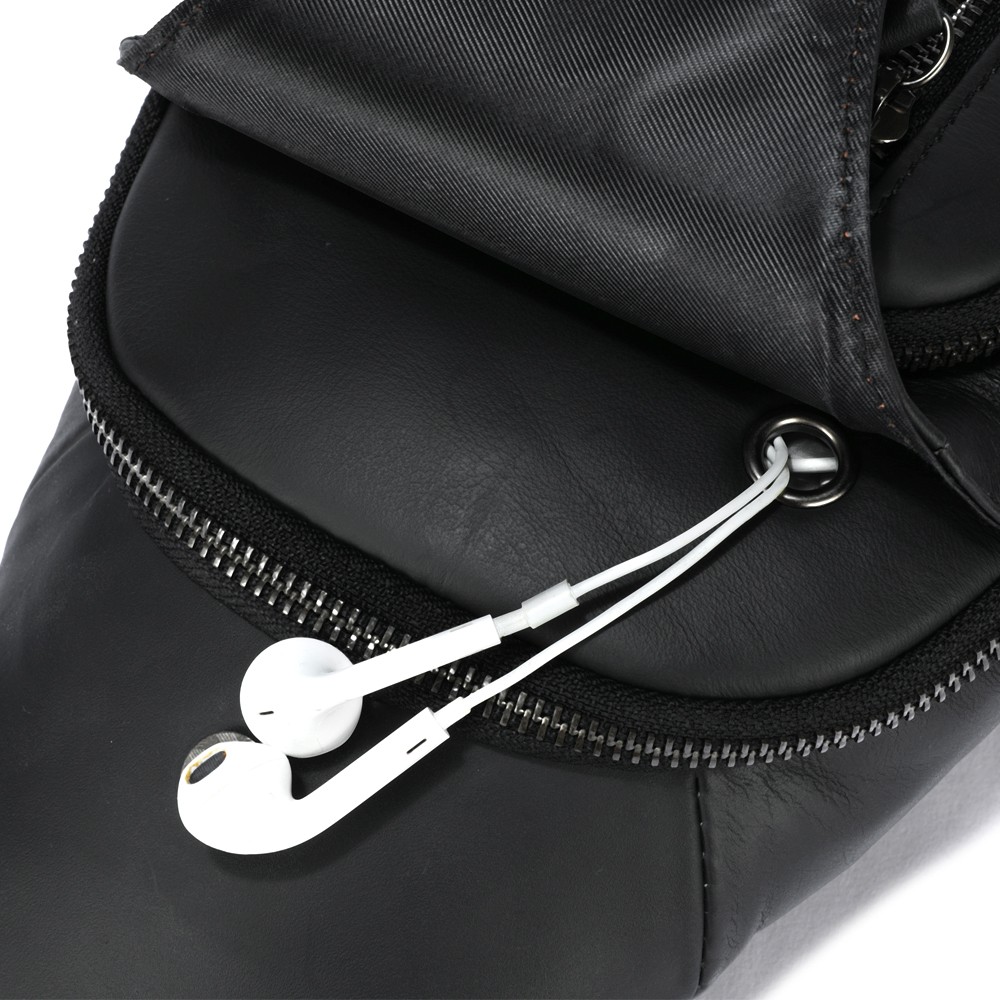 Men Sling Backpack Chest bag Crossbody Bag 100% Genuine Leather Shoulder Bag NEW