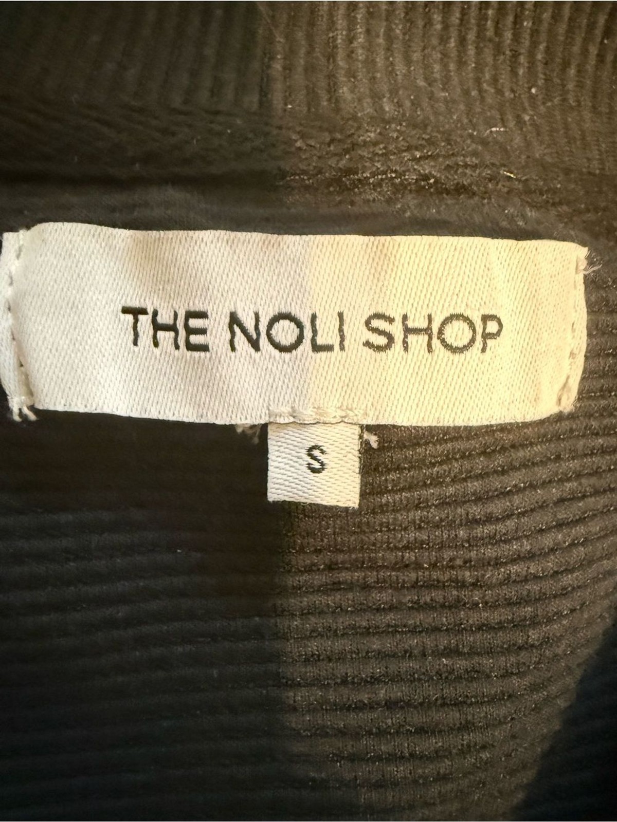the Noli Shop Black Ribbed Crewneck Sweater