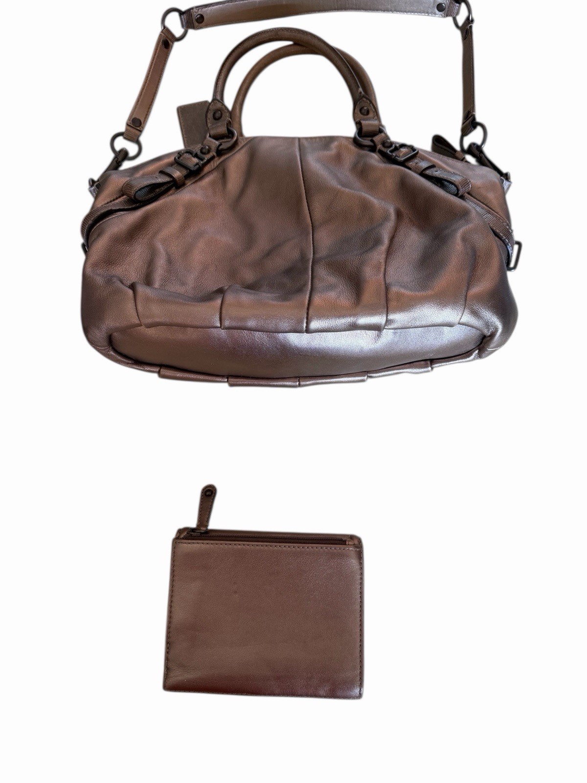 COACH 15960 *Madison Sophia* Bronze Leather Satchel Shoulder Purse -with Wallet
