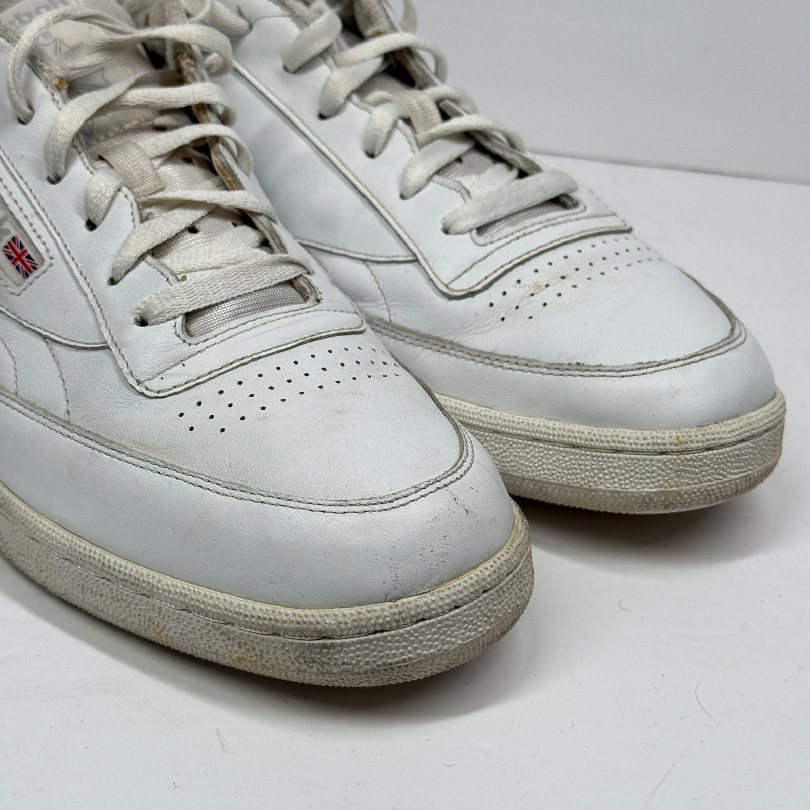 Reebok Club C 85 Classic Sneaker Lace Up White Leather Casual Men’s Size 11.5