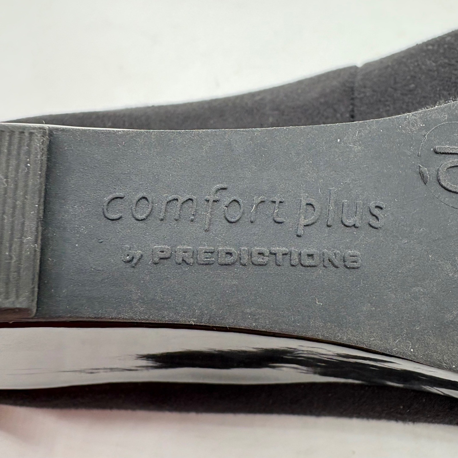 Comfort Plus by Predictions Black Peep Toe Wedge Heels Size 10