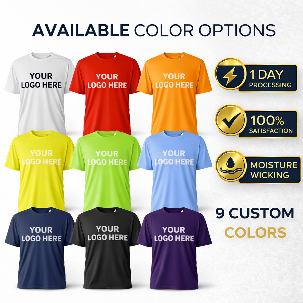 Wholesale Custom Dri Fit Shirts Bulk Team Performance Tee LOT Team Business