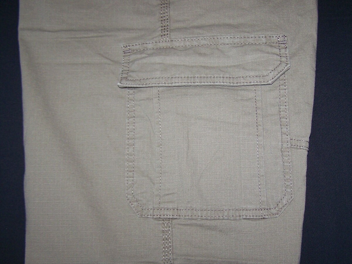 Men’s Wrangler RipStop Cargo Pants w/ Stretch Relaxed Fit Barley CHOOSE SIZES