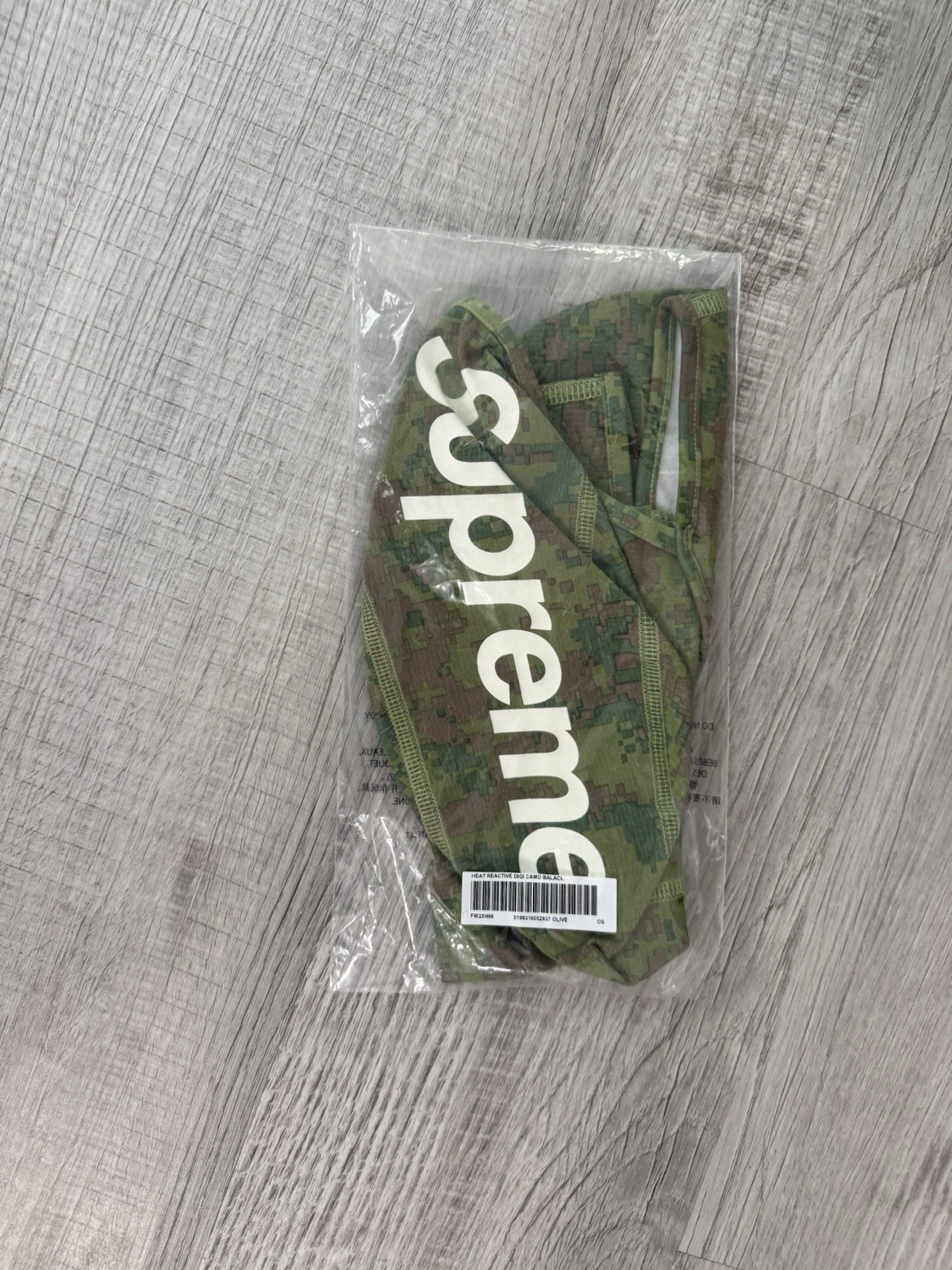 Supreme Heat Reactive Digi Camo Balaclava Olive Face Mask New Authentic FW25 NY