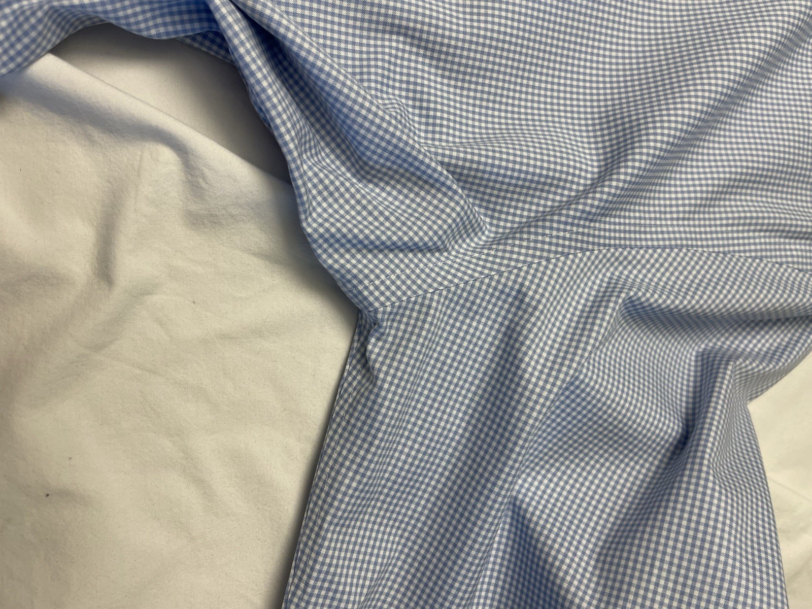 Brooks Brothers Crisp Regular Non-iron Stretch 16 1/2 34 Blue Gingham