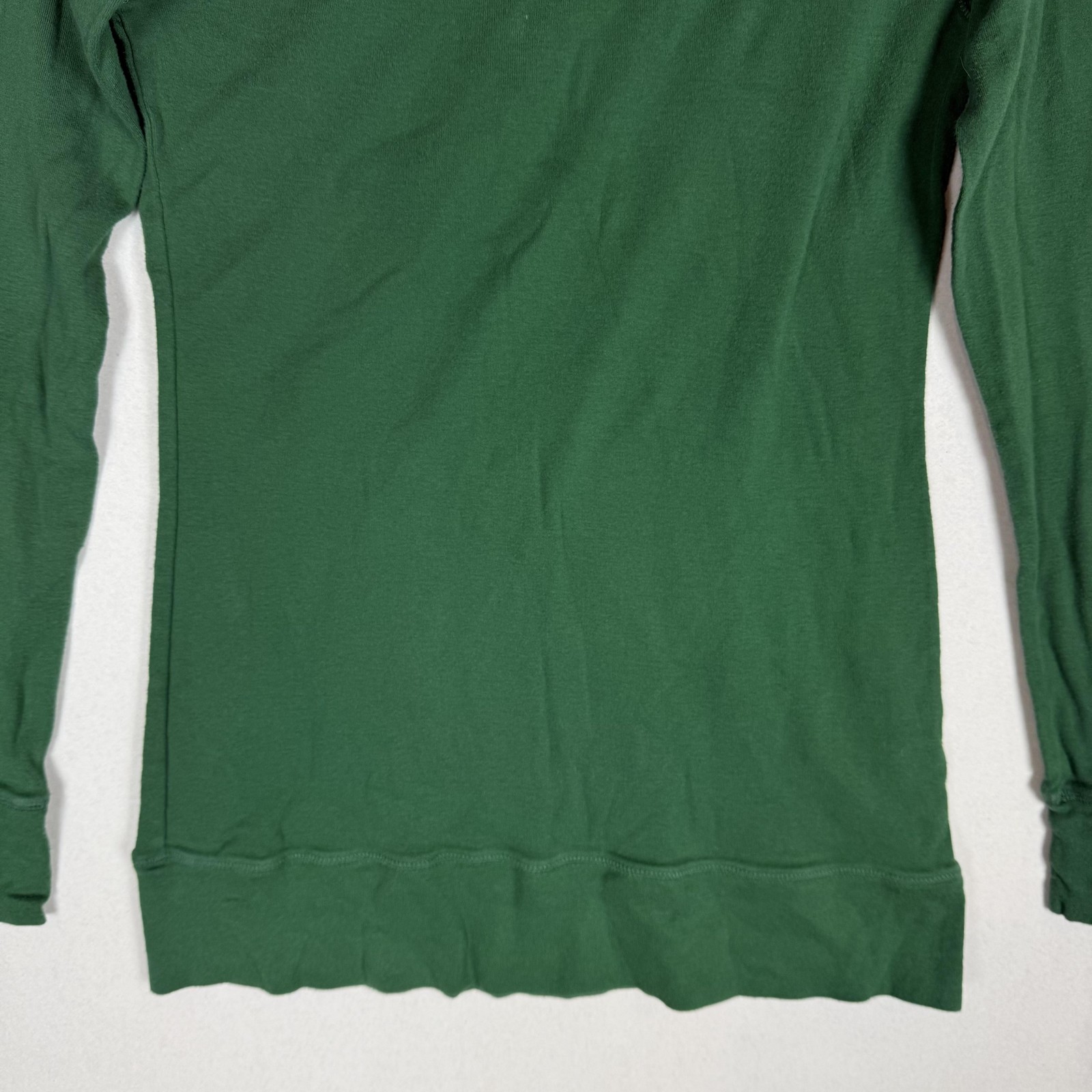 Old Navy Shirt Womens Large Green Boat Neck Raglan Long Sleeve SF NY Jersey