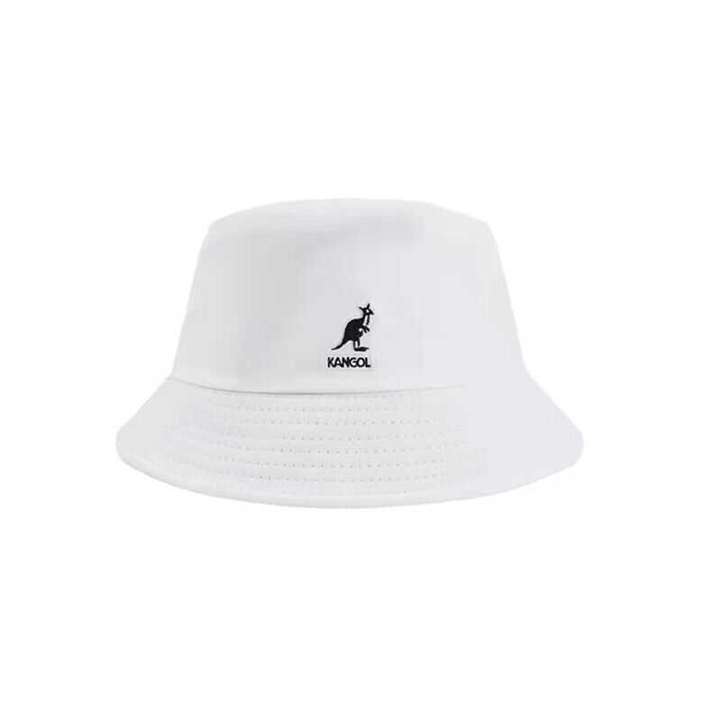 New Casual Kangol Washed Bucket Hat Men Women Cotton Flat Top Hats Headwear