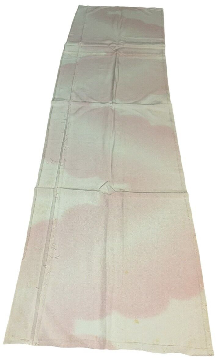 Japanese Vintage Kimono Fabric cloth Boro silk pink tradition Dirt 50.7×13.7in