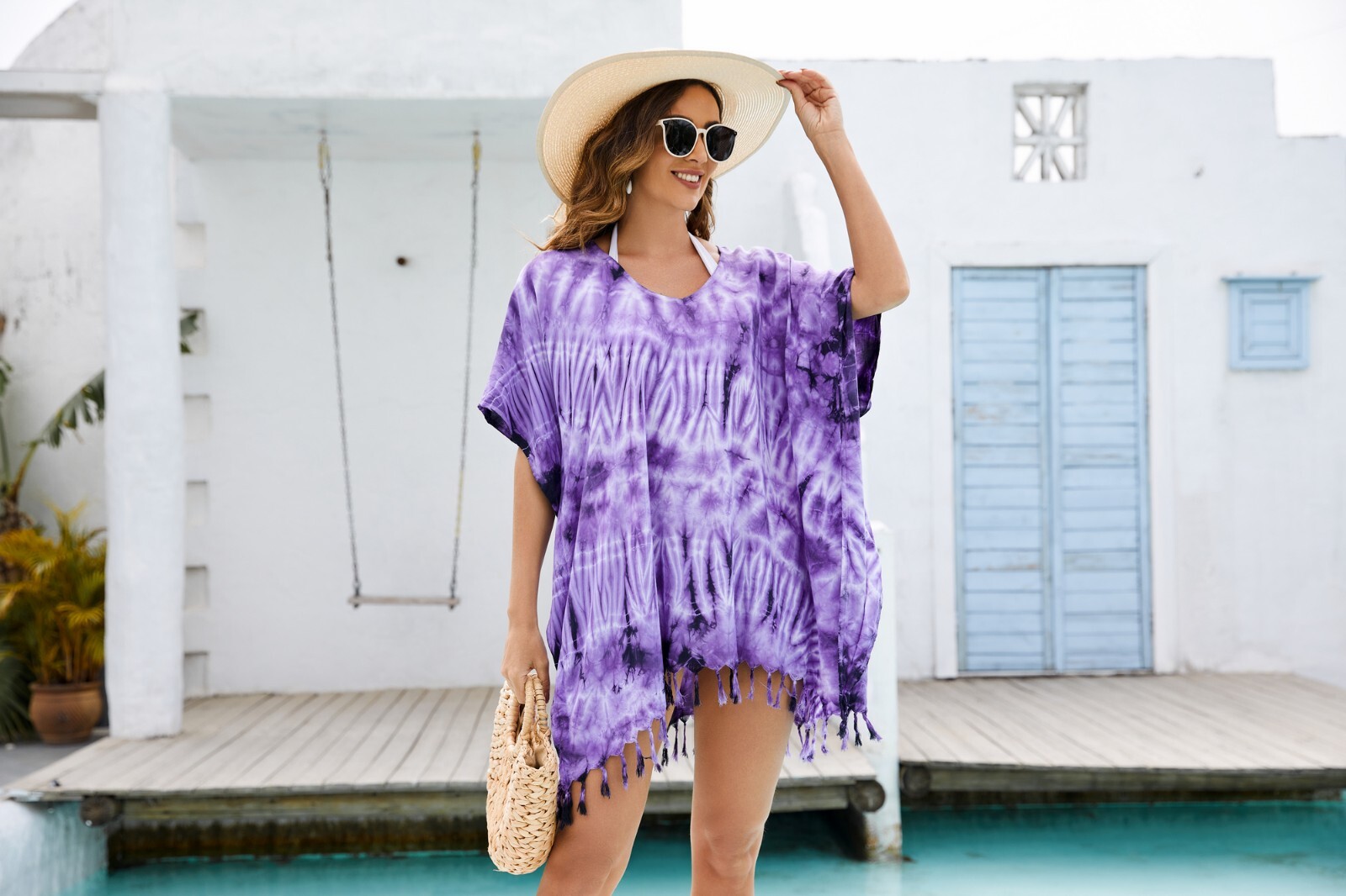 Beautybatik BOHO HIPPIE Batik Tie Dye Plus Size Tunic Blouse Kaftan Top XL to 4X