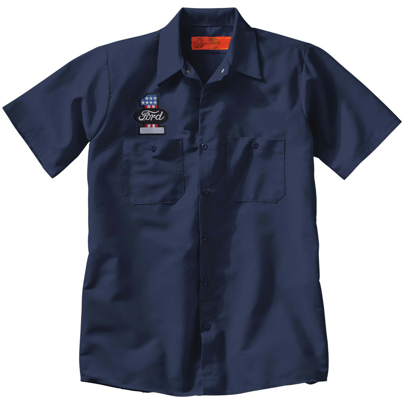 FORD #1 Embroidered PATCH + Mechanic WORK SHIRT Auto racing Petroliana