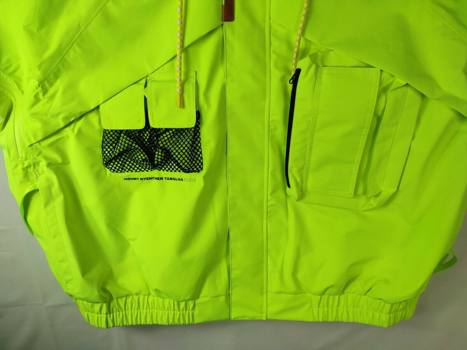 LI-NING WIND PROOF NEON MULTI POCKET HOODED COAT JACKET SIZE XL RRP £175 B9