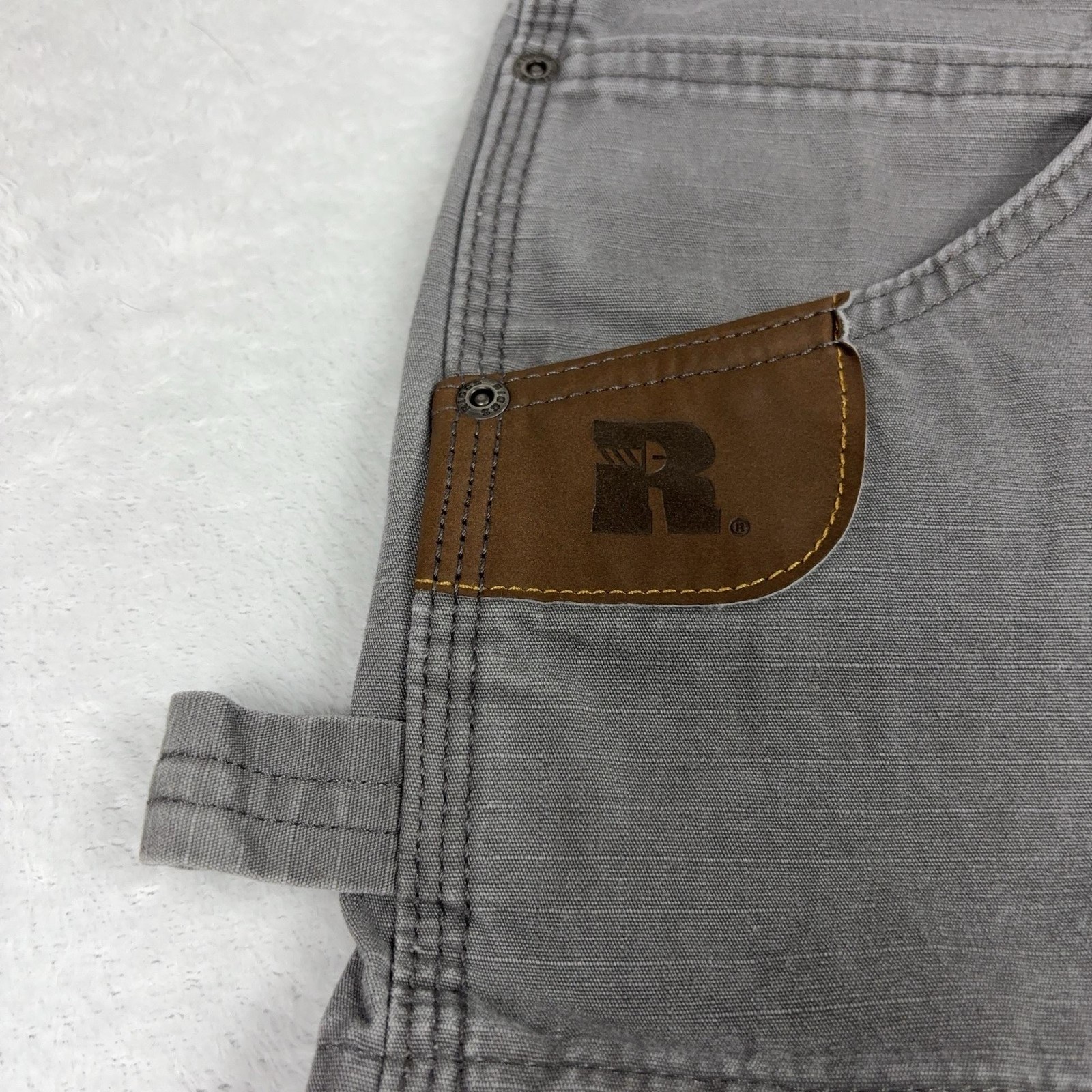 Wrangler Riggs Pants Mens 34×36 Gray Carpenter RIGGS Workwear Canvas Pockets