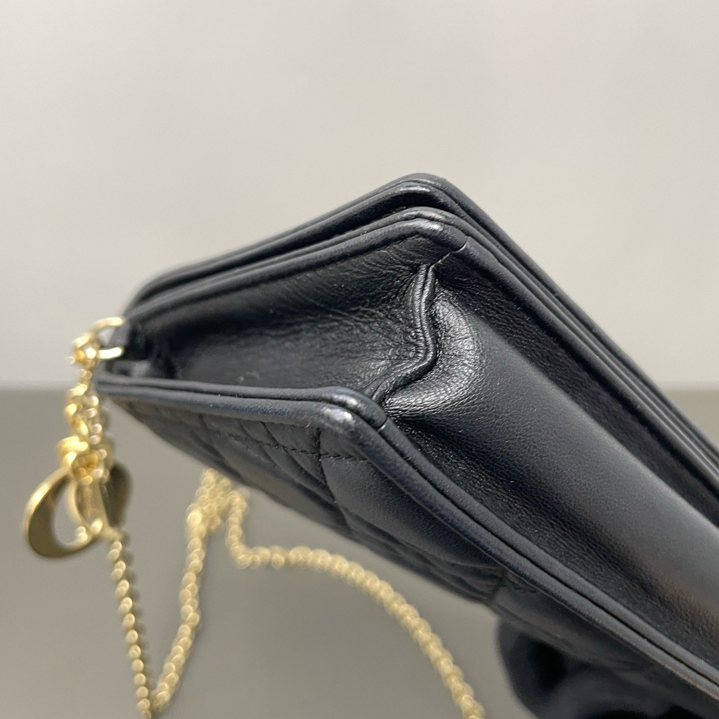 Dior Pre-Owned Authentic Chain Bag Black 21.5*12.5*3 Free Tracked Shipping