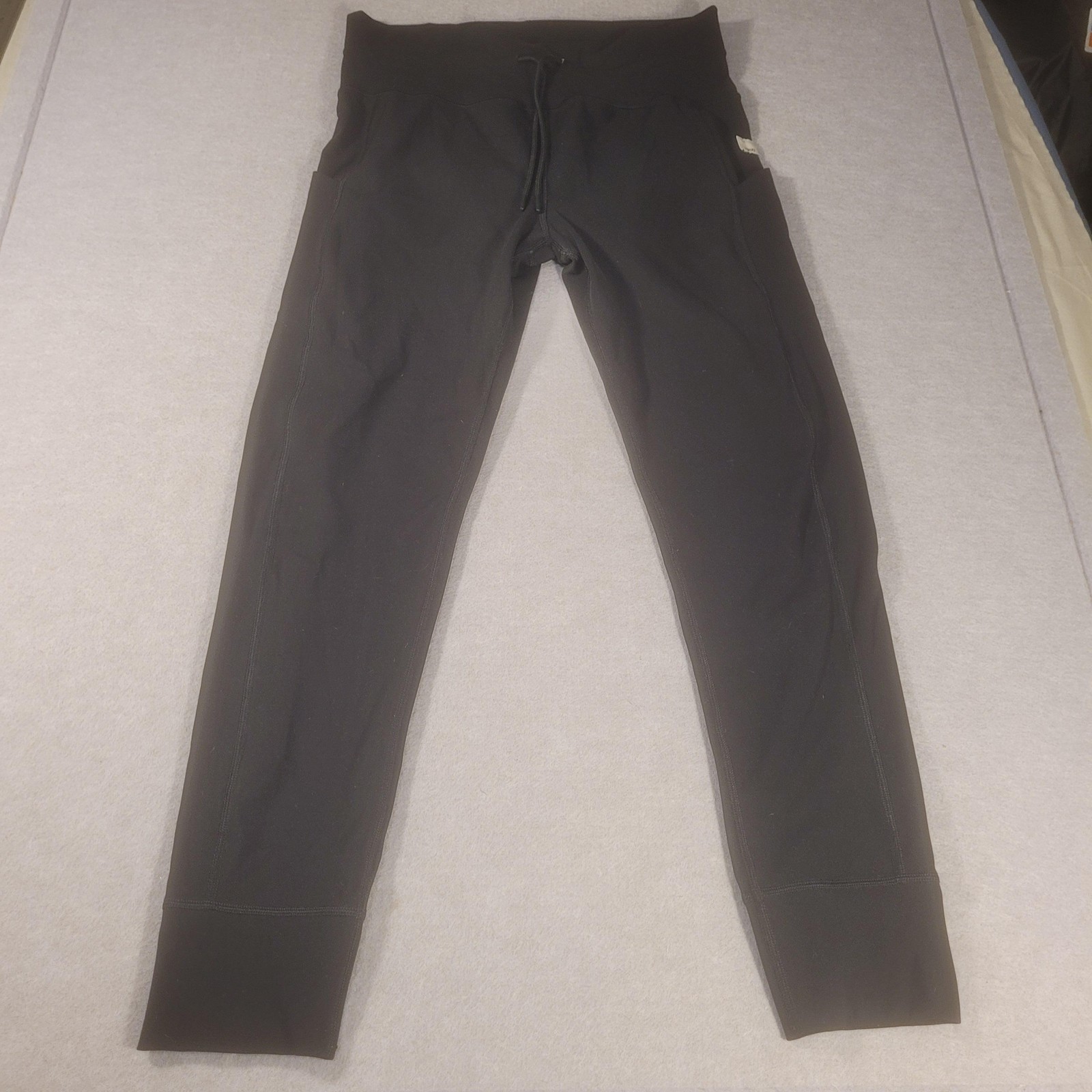 Vuori Daily Pocket Leggins Pants Womens Large Black Elastic Waist Stretch