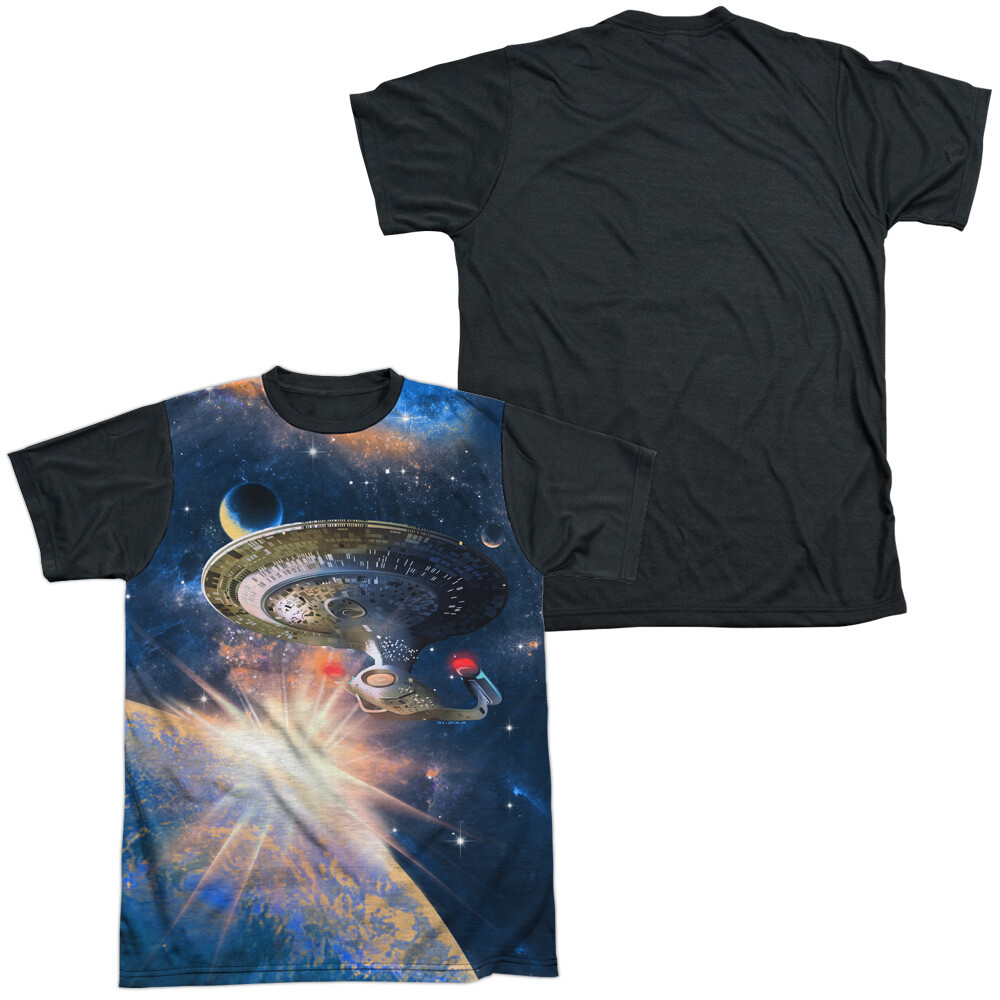 Star Trek Next Generation Enterprise Adult Costume T Shirt (Black Back), S-3XL