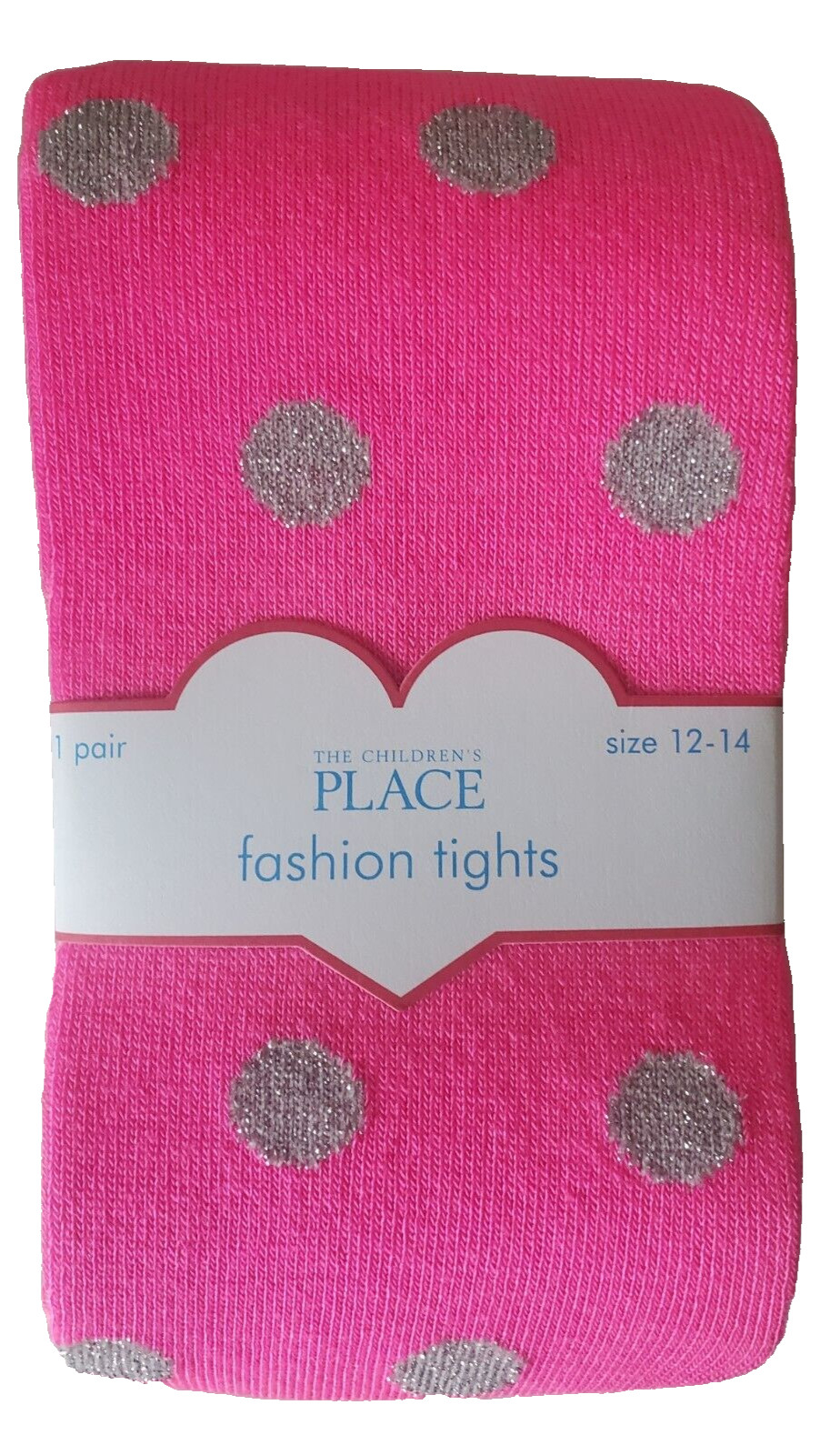 The Children’s Place Girls Fashion Tights 12-14 Pink Shock 75-100 LB 1 Pair NWT