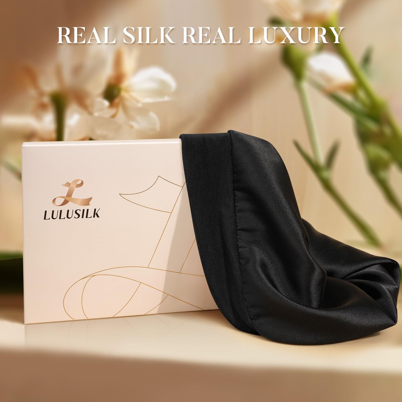 LULUSILK 100% Mulberry Silk Bonnet for Sleeping Women and Men, No More Frizzy…