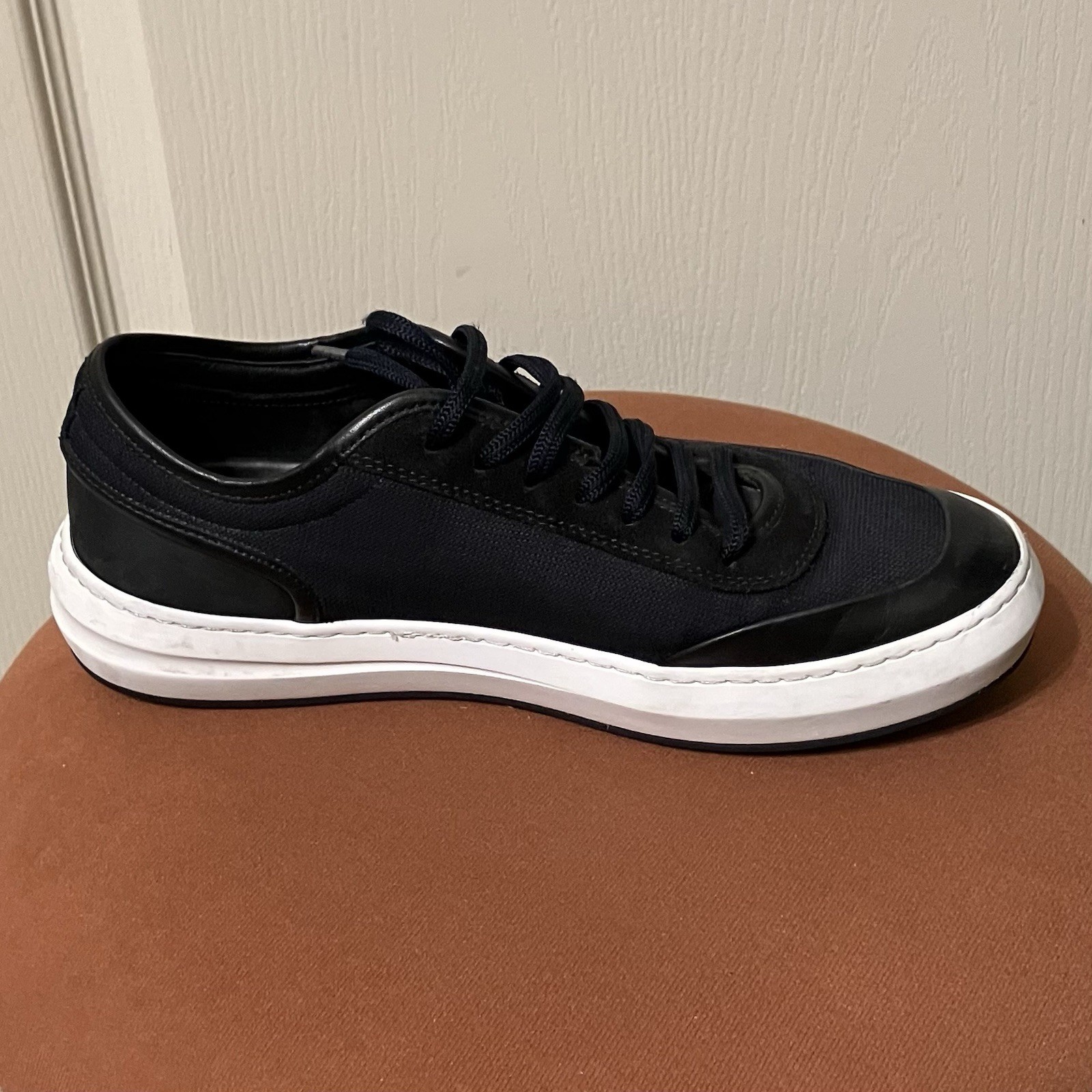 SALVATORE FERRAGAMO Sneakers BLUE Suede / Canvas – Sz 7 D Made in ITALY