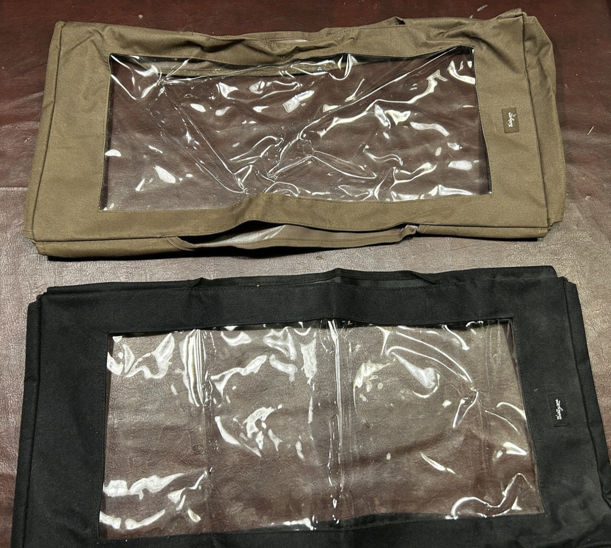 Thirty one medium utility tote Top-a-Tote tops – black & brown – preowned