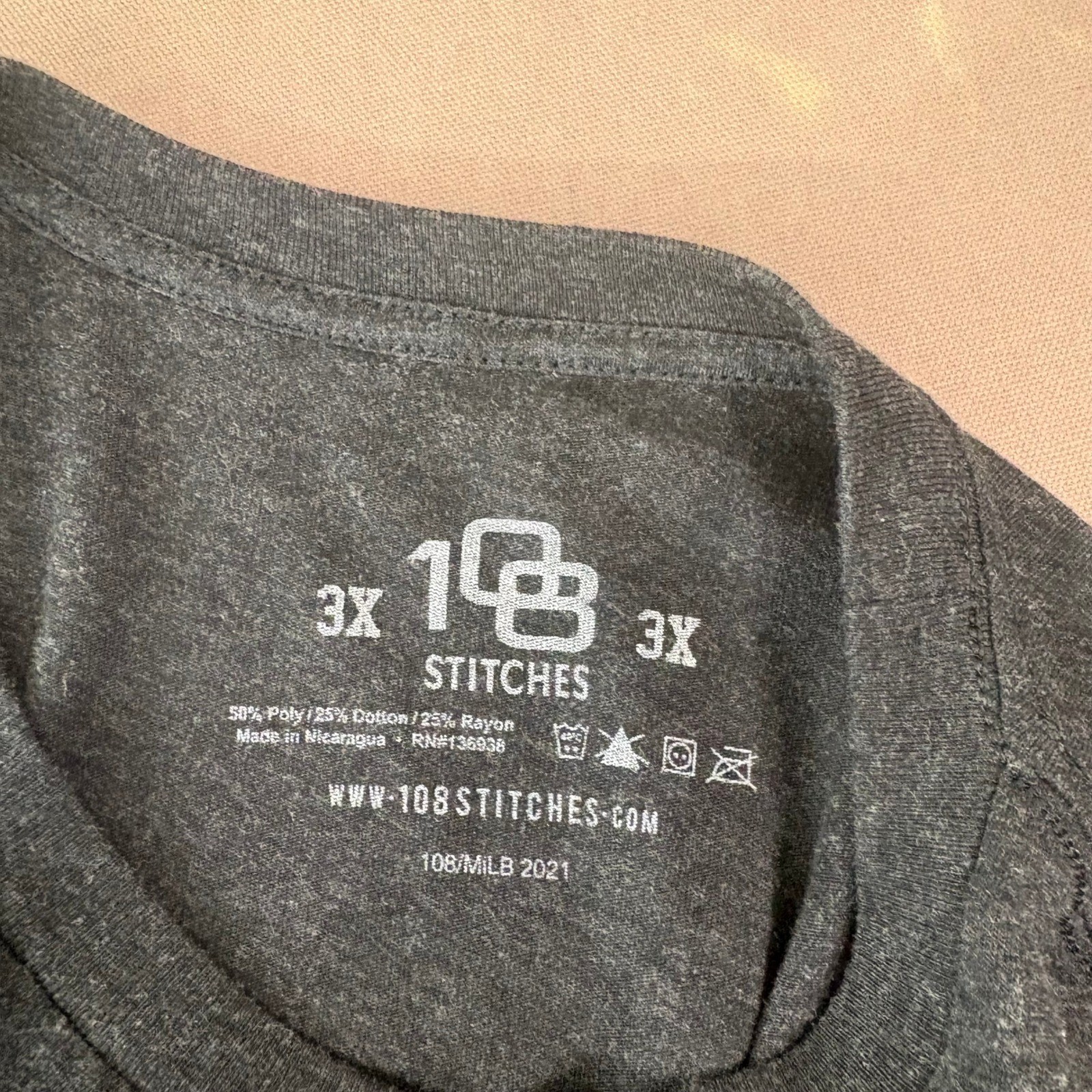 Rocket City Trash Pandas 108 Stitches T Shirt Mens 3X Gray MiLB Baseball Tee