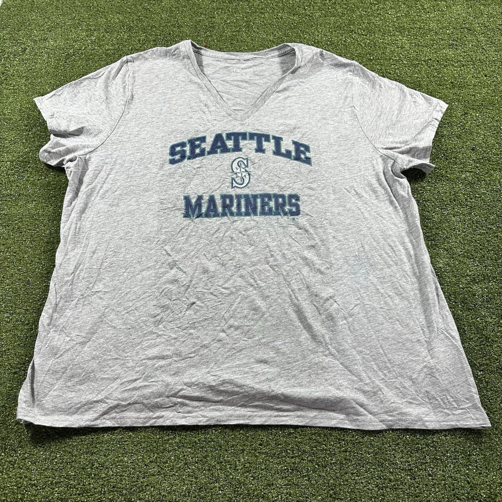 Seattle Mariners Gray Fanatics Shirt Womens 3XL NWOT