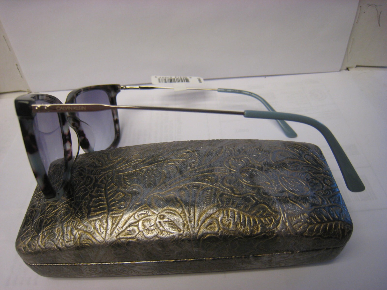 CALVIN KLEIN Women’s Sunglasses CK19702SG Light Blue Tortoise 55-17-140 New
