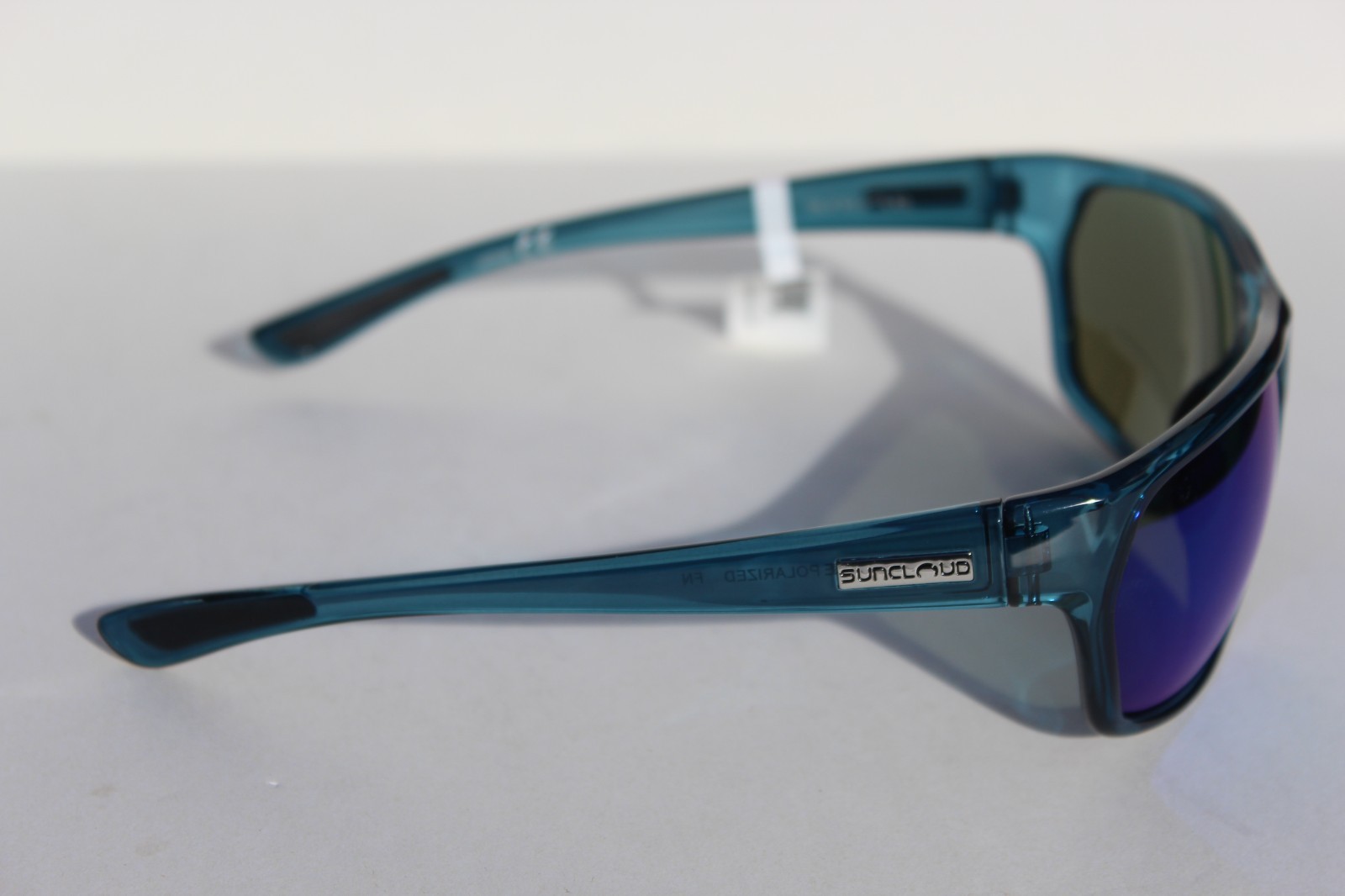 SUNCLOUD Boone POLARIZED Sunglasses Crystal Marine/Aqua Blue Mirror NEW Smith