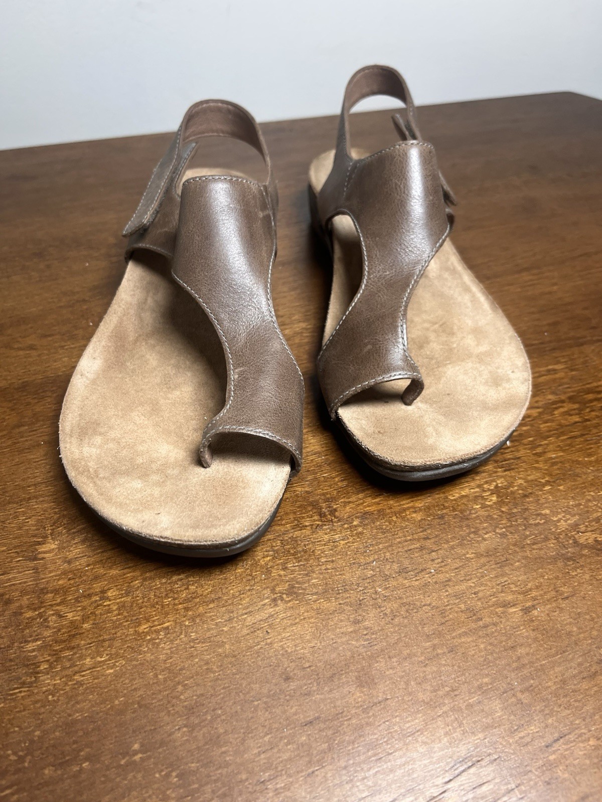 Dansko Reece Toe Loop Sandals Brown Slingback Leather 40 Women’s